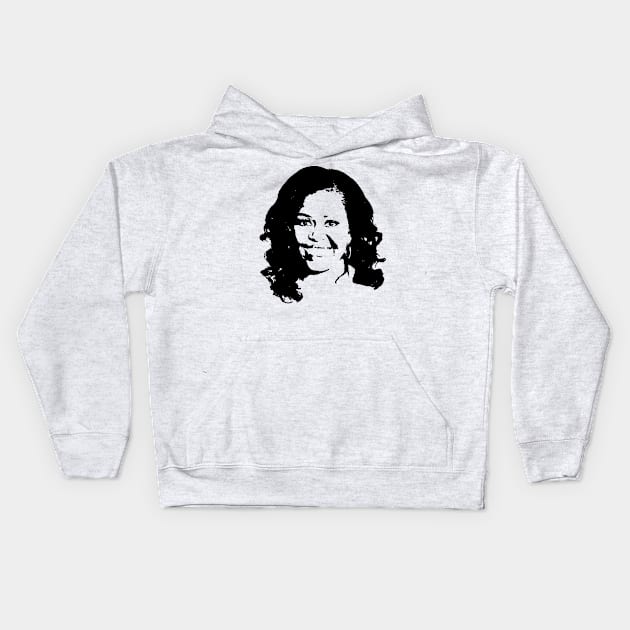 Michelle Obama Kids Hoodie by phatvo